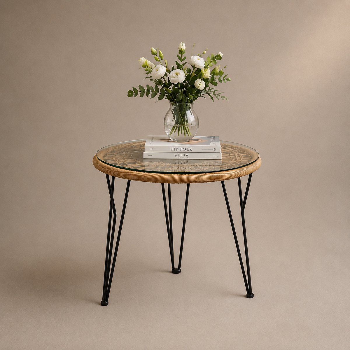 Ensemble bistro - 1 table + 2 chaises en osier – vue 5