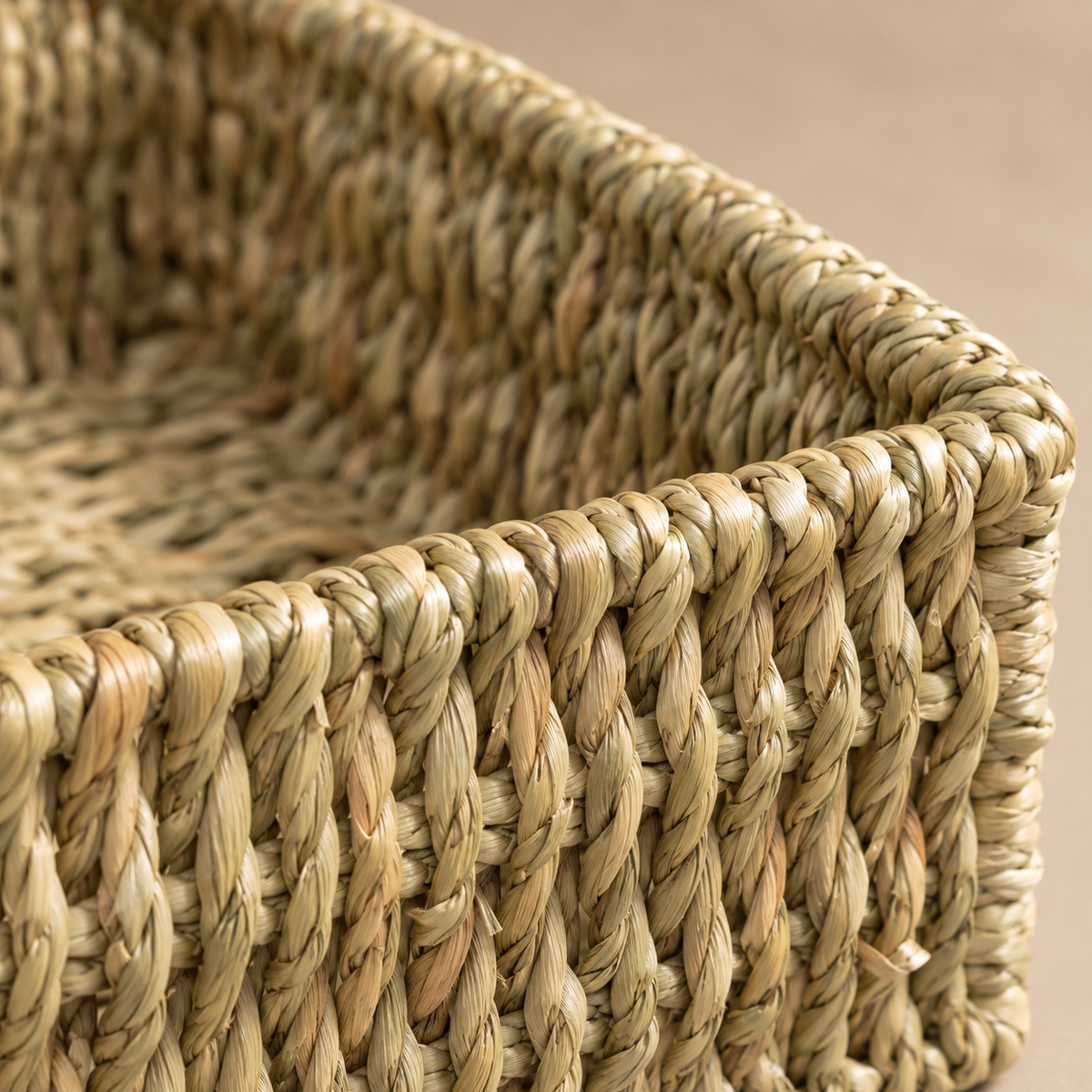 Panier de rangement en osier/ jonc de mer – vue 2
