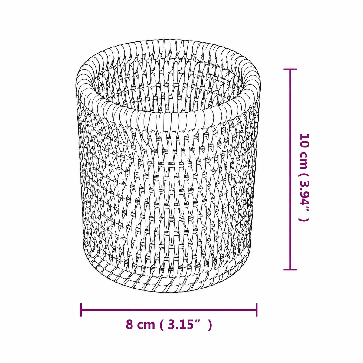 Panier rangement en osier style pot