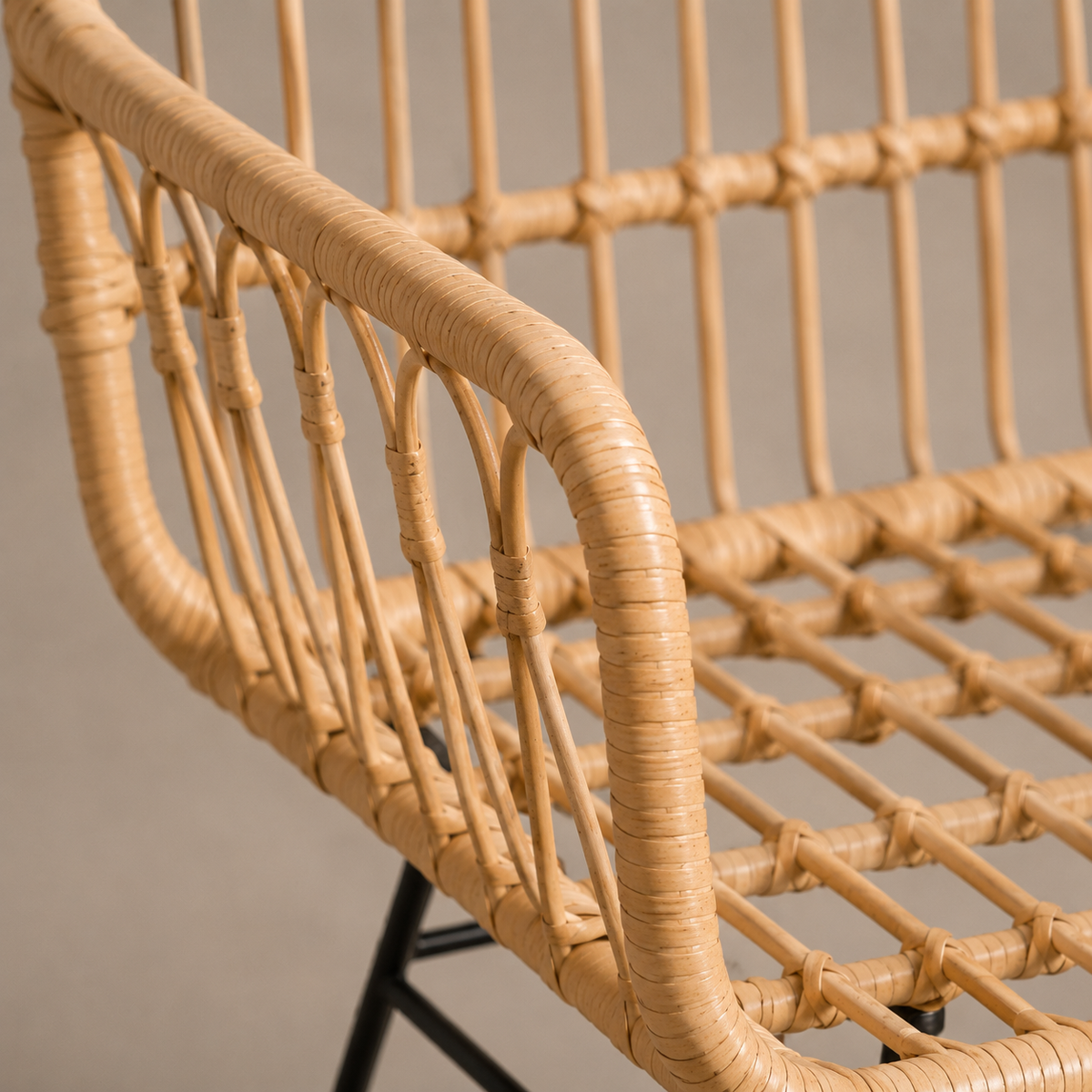 Chaise en osier tressé – vue 4