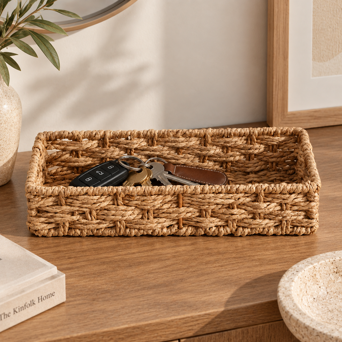 Panier de rangement en osier/papier tressé – vue 8