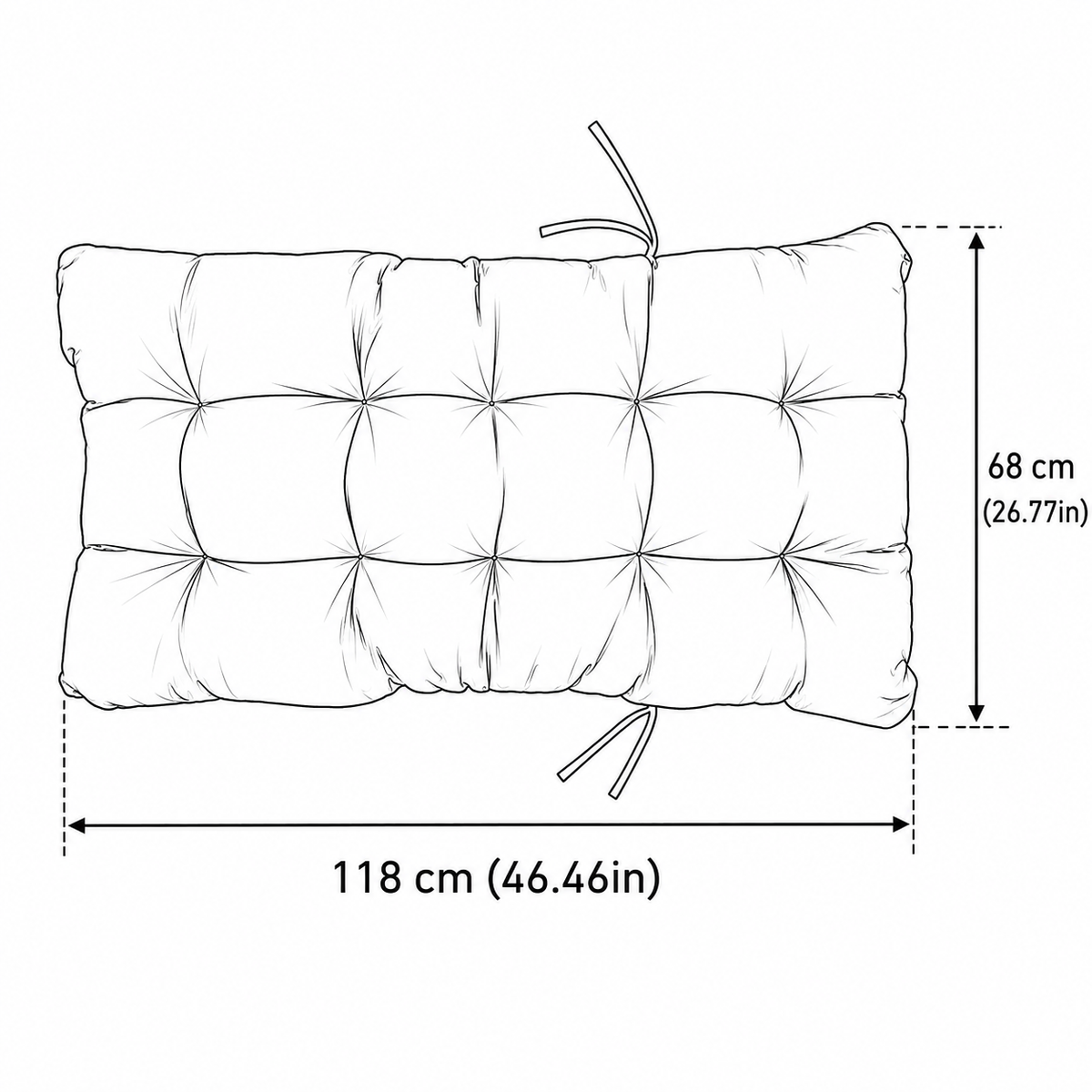 Fauteuil inclinable en osier & coussin matelassé – vue 7