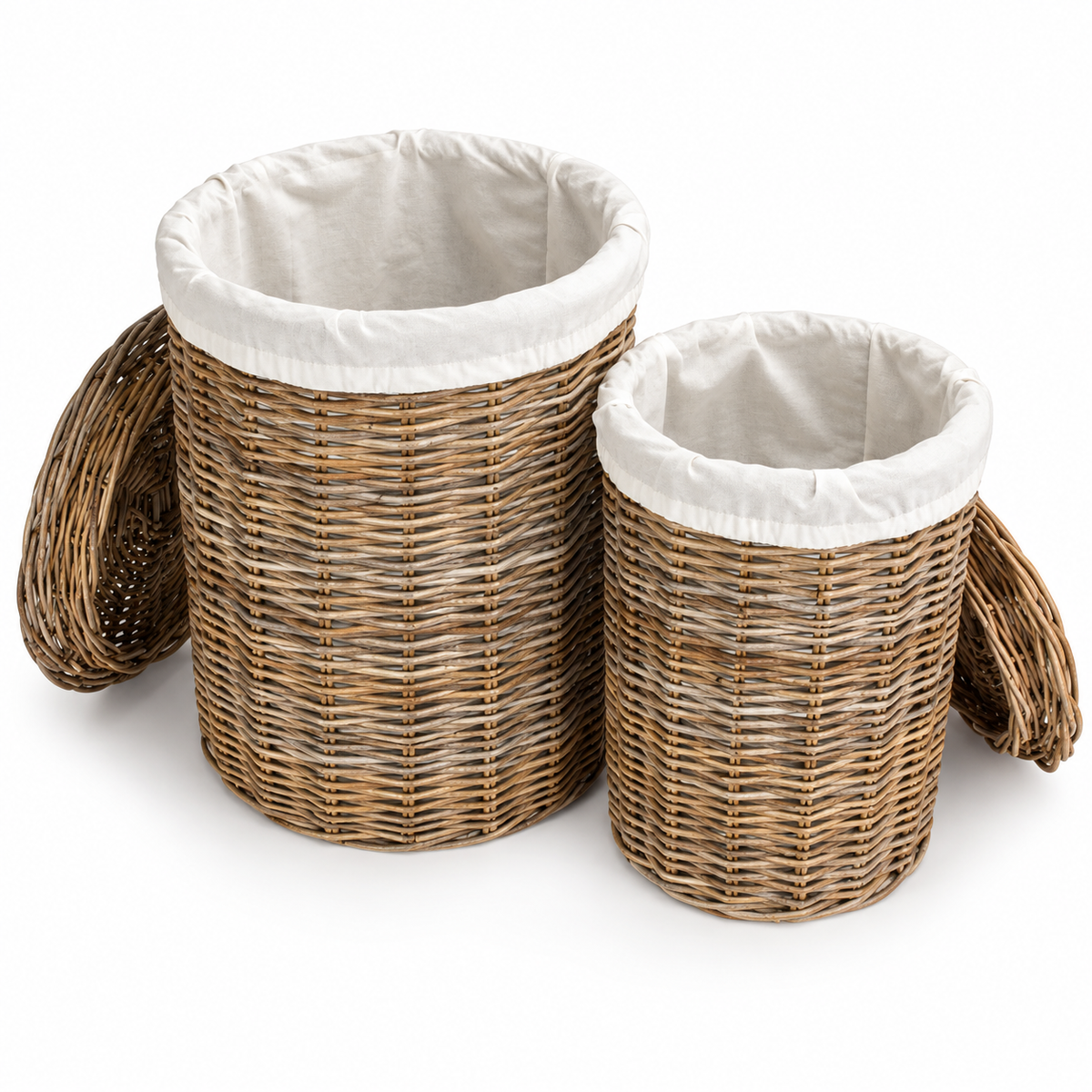 Panier à linge en osier tressé – vue 4