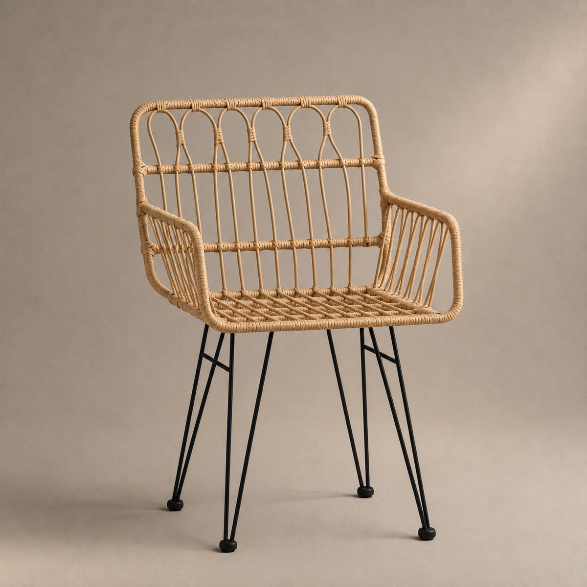 Chaise en osier tressé
