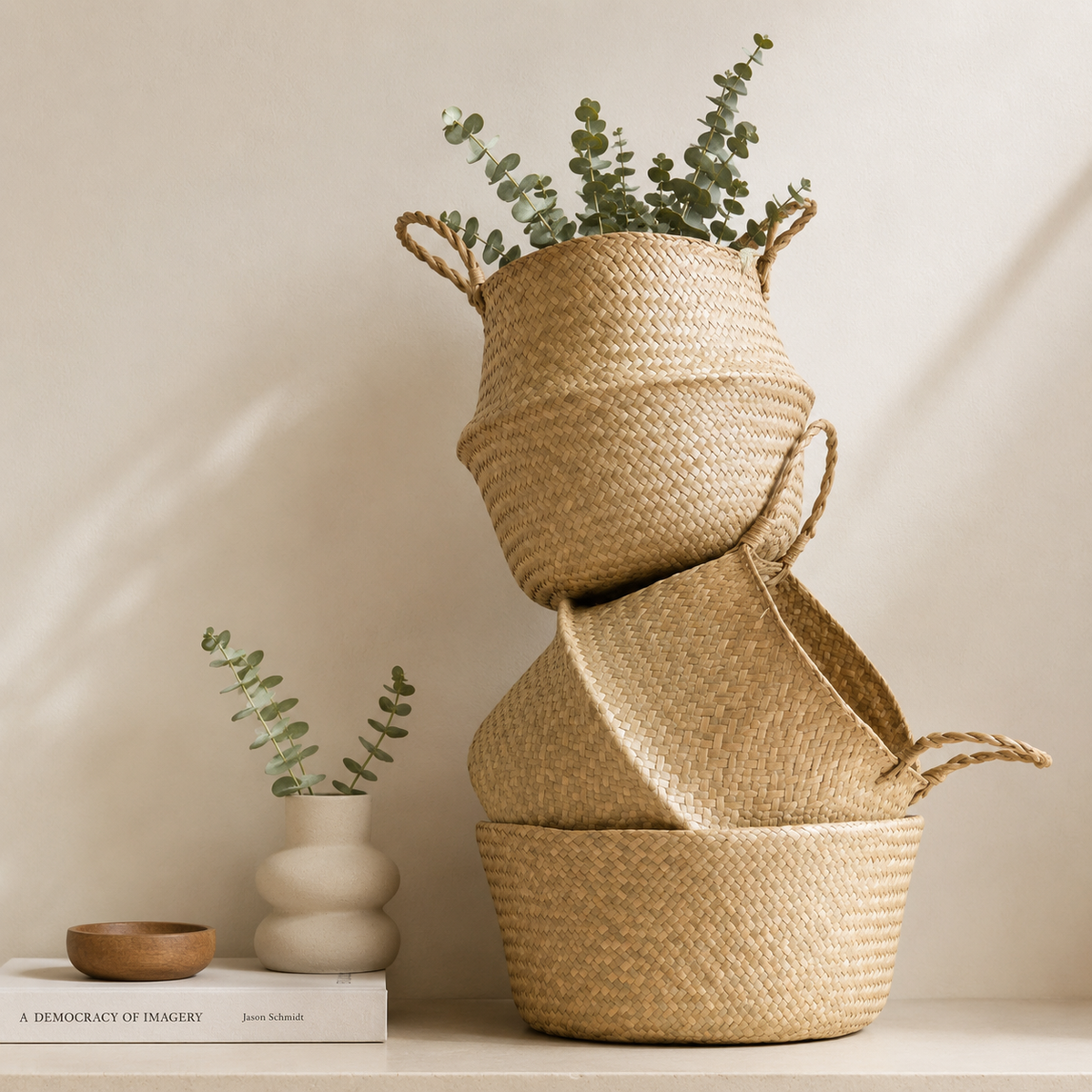 Cache-pot en osier tressé – vue 4