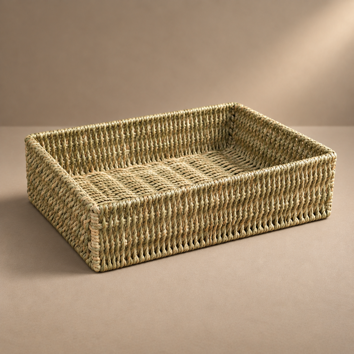 Panier de rangement en osier/ jonc de mer – vue 9