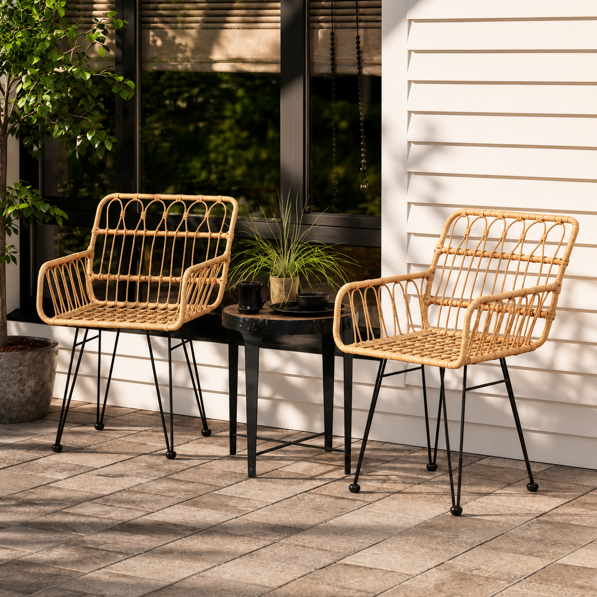 Chaise en osier tressé – vue 6
