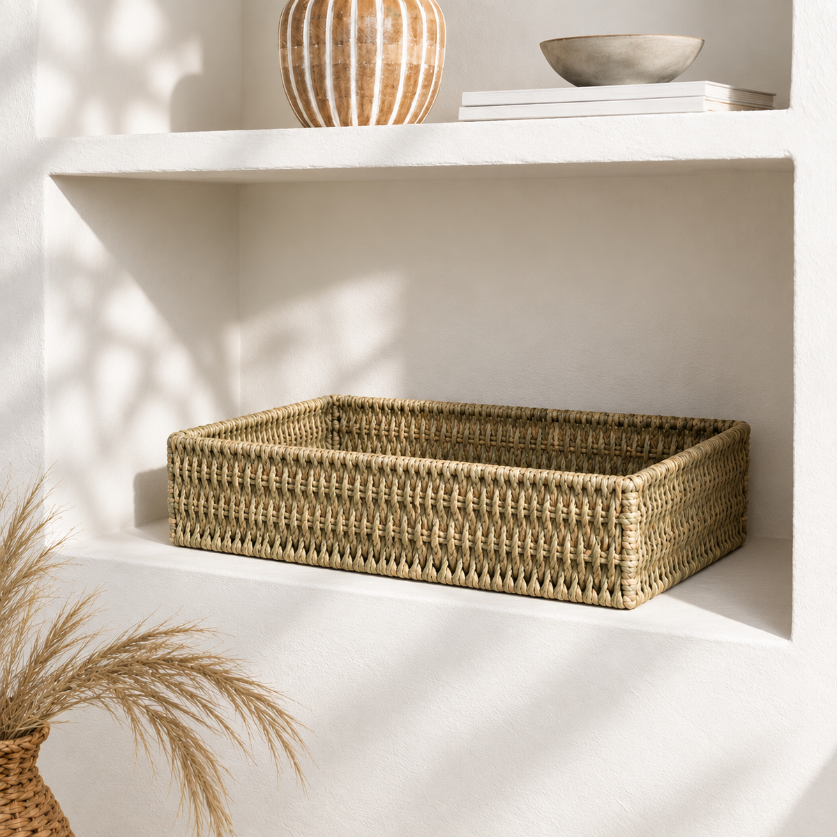 Panier de rangement en osier/ jonc de mer – vue 3