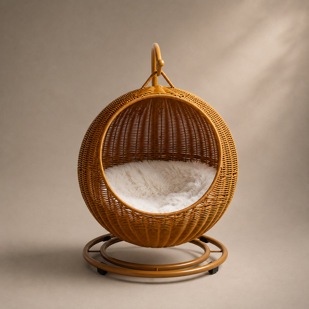 Panier pour chat suspendu en osier