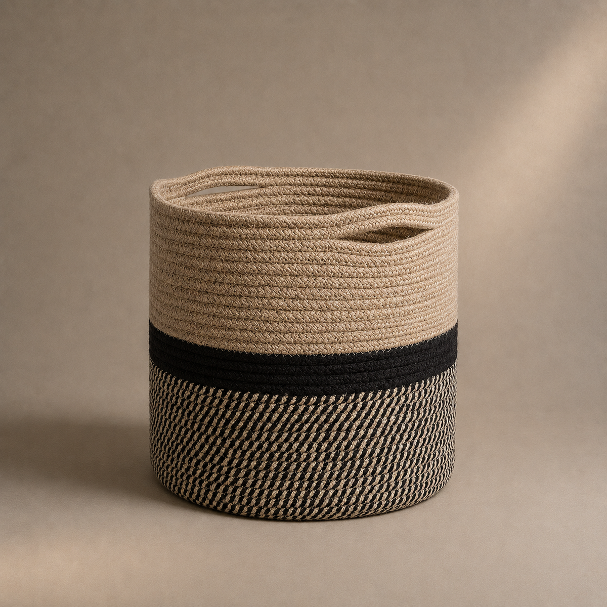 Cache pots en osier et jute – vue 2