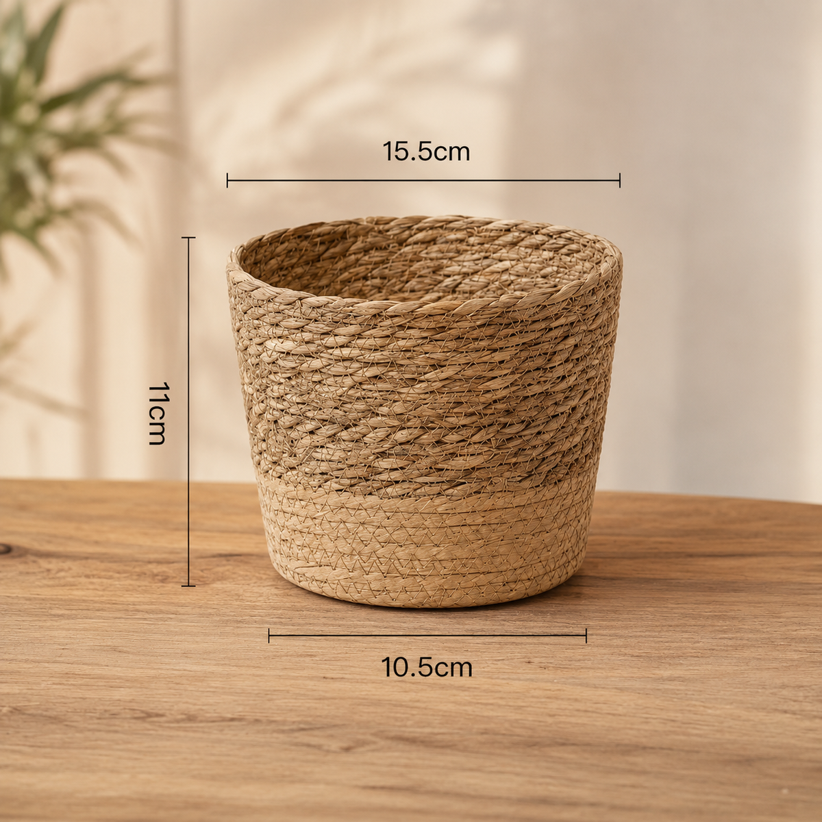 Lot de 2 cache-pots en osier tressé
