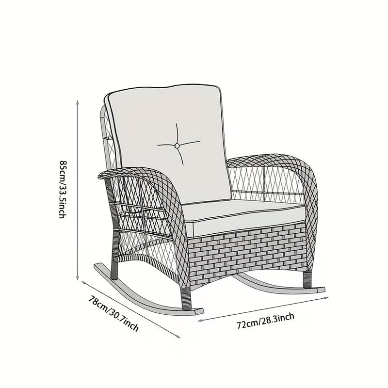 Fauteuil d'extérieur en osier pour patio et piscine