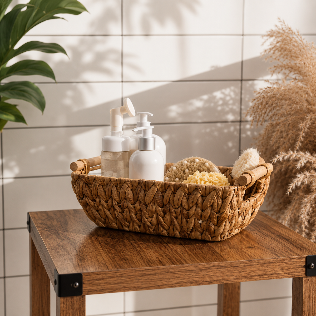Panier rangement en osier tissé à la main