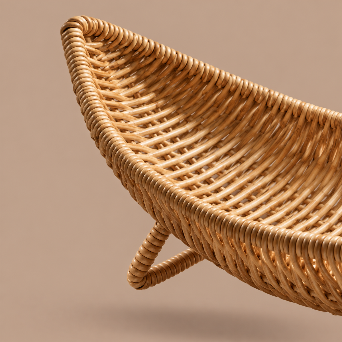 Panier de rangement en osier sur-pieds – vue 2