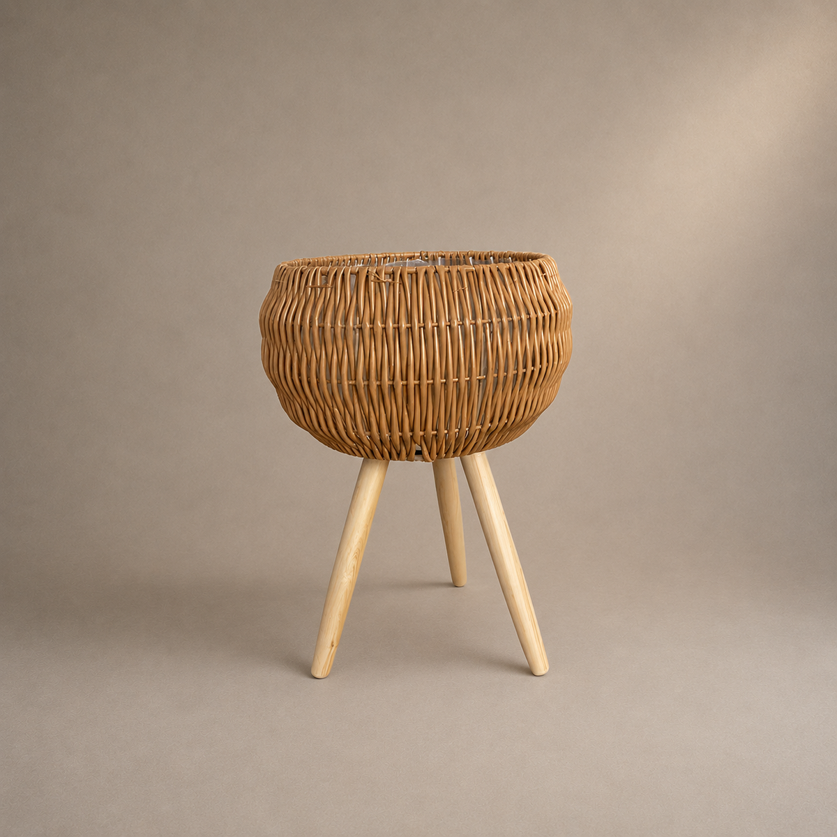 Cache-pot boho en osier