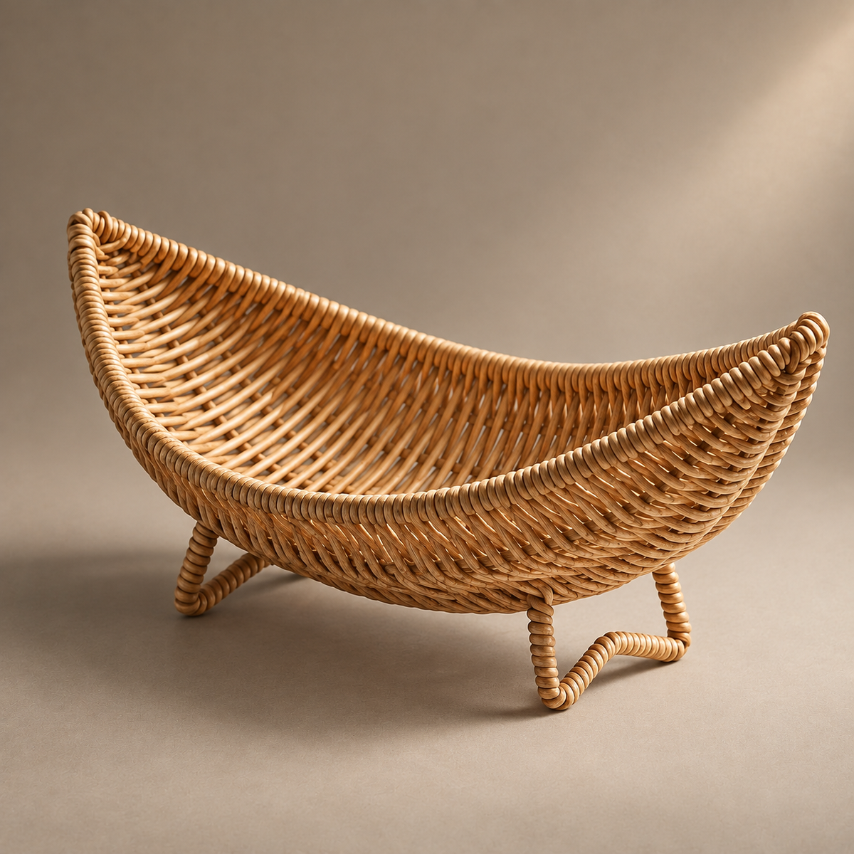 Panier de rangement en osier sur-pieds