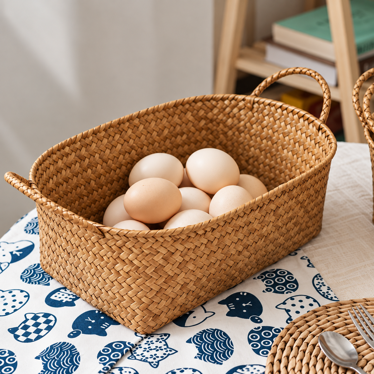 Panier Alba en Osier Tressé avec Anses – vue 5