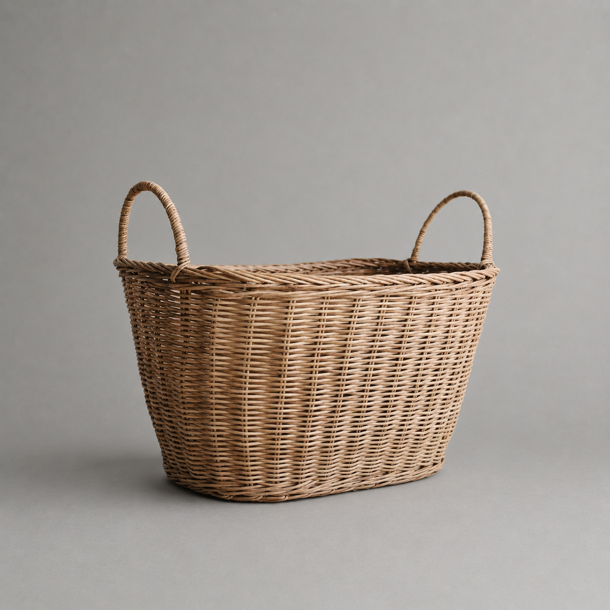 Panier à linge en osier ovale