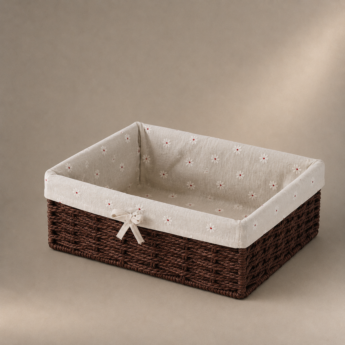 Panier rangement en osier coton bio