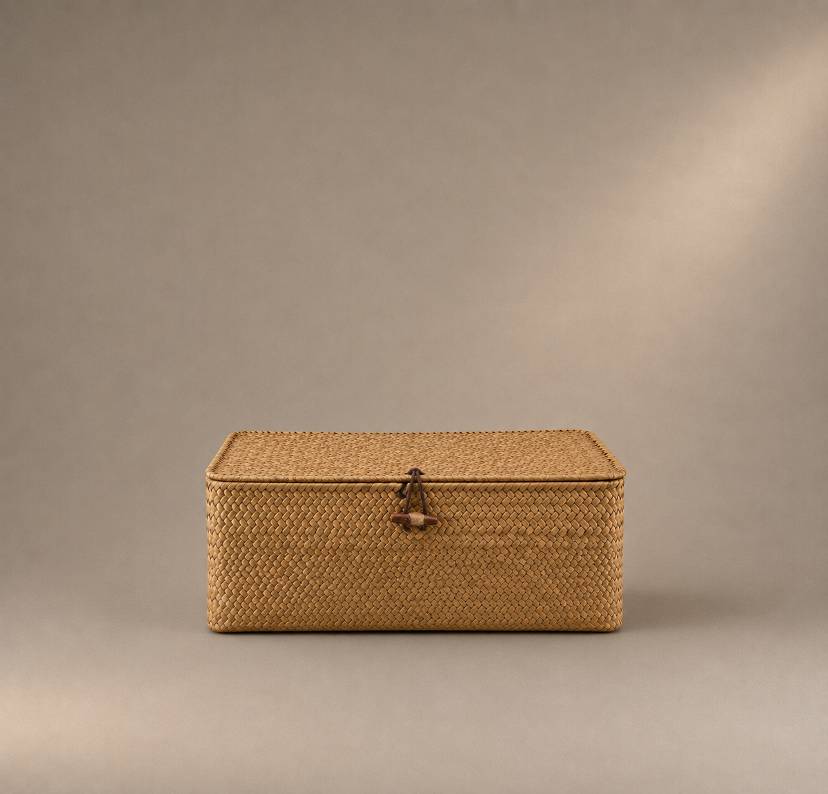 Panier rangement en osier avec fermeture
