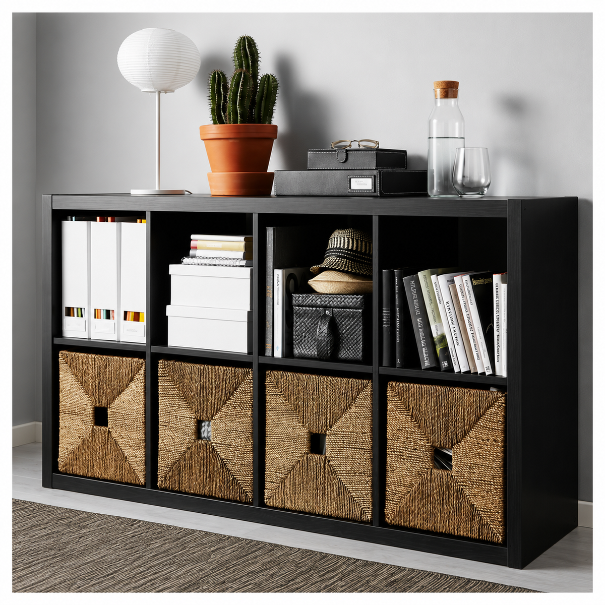 Panier rangement en osier Seagrass