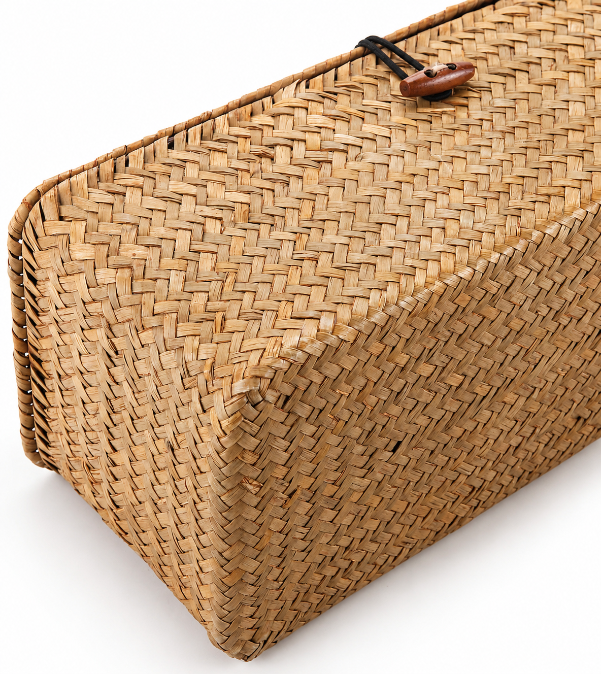 Panier rangement en osier avec compartiment
