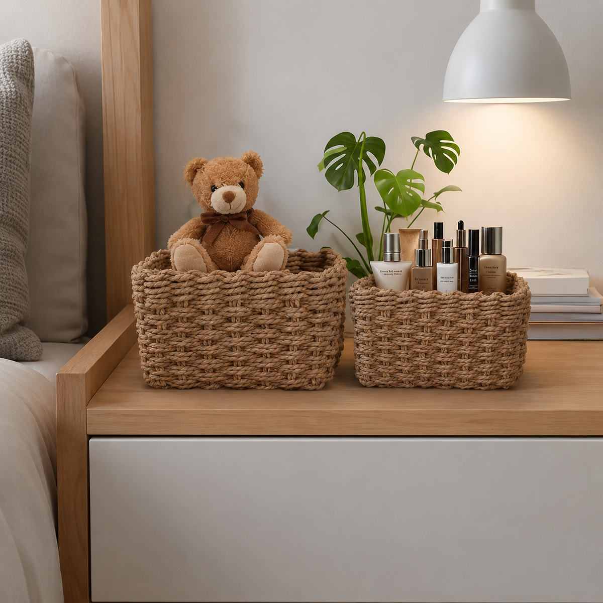 Lot de 3 panier rangement en osier