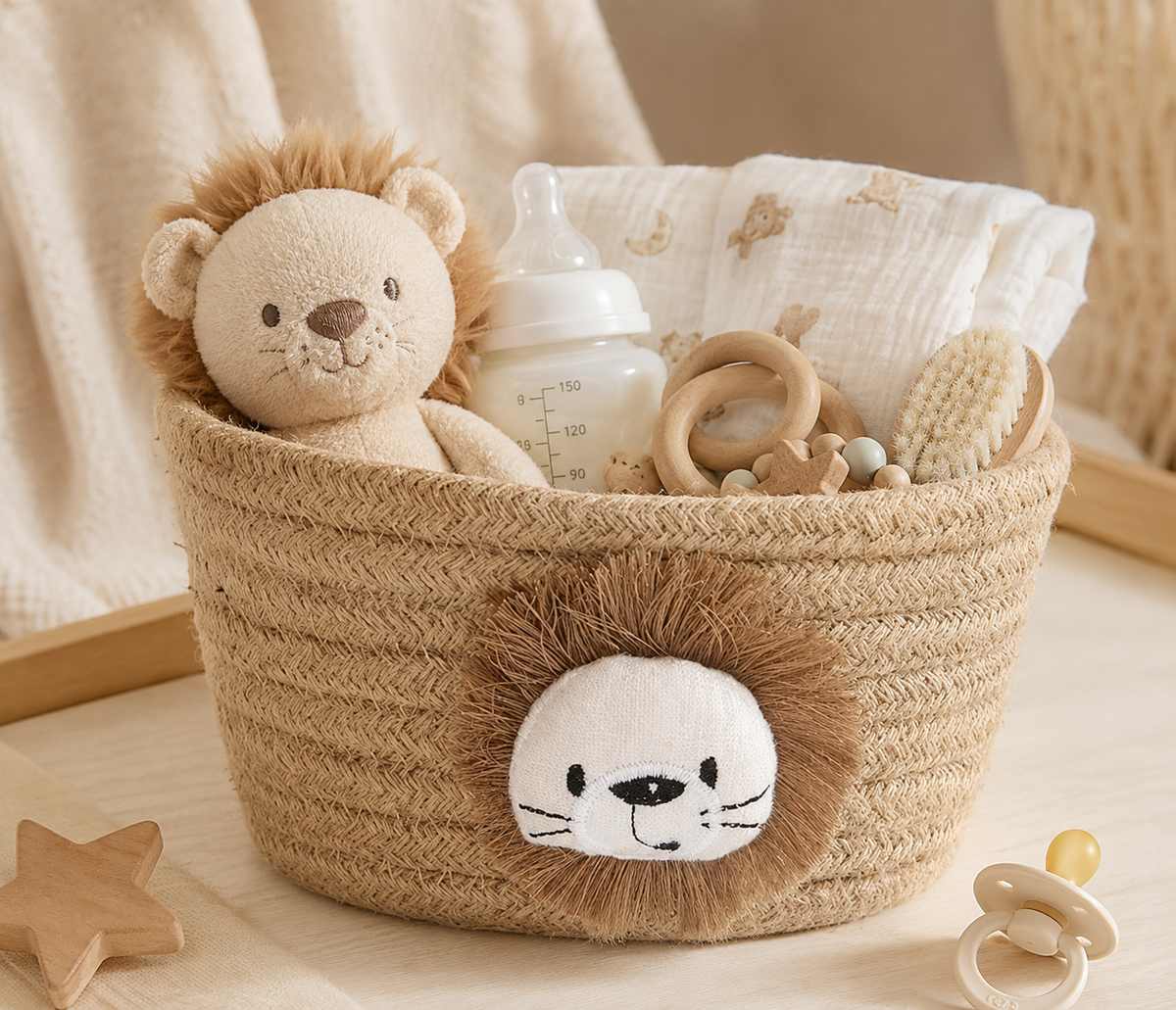 Panier rangement en osier pour bébé