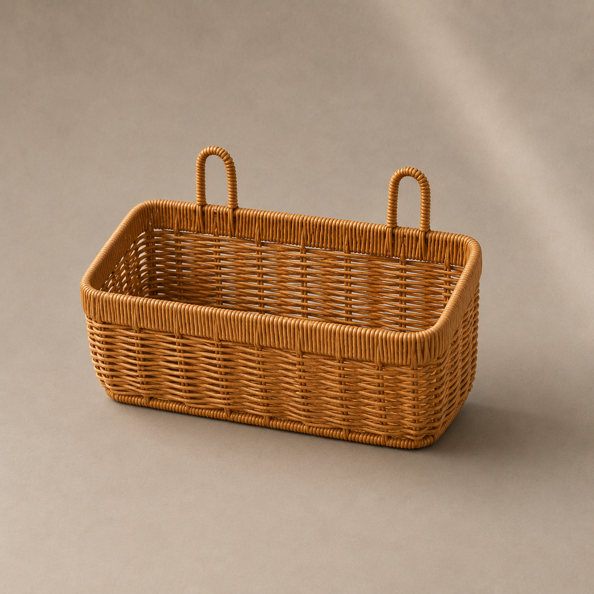 Panier rangement en osier murale rectangulaire