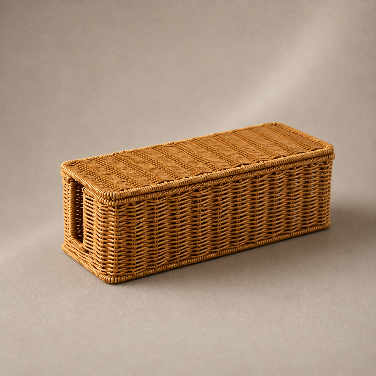 Panier rangement ignifugé style osier pour câble