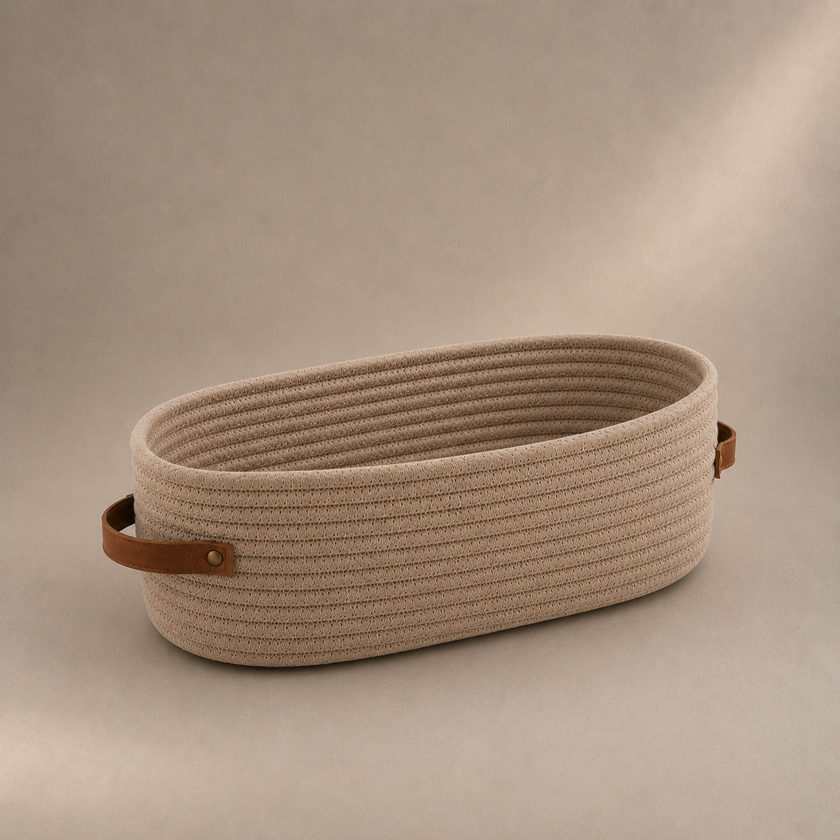 Panier de rangement en osier ovale