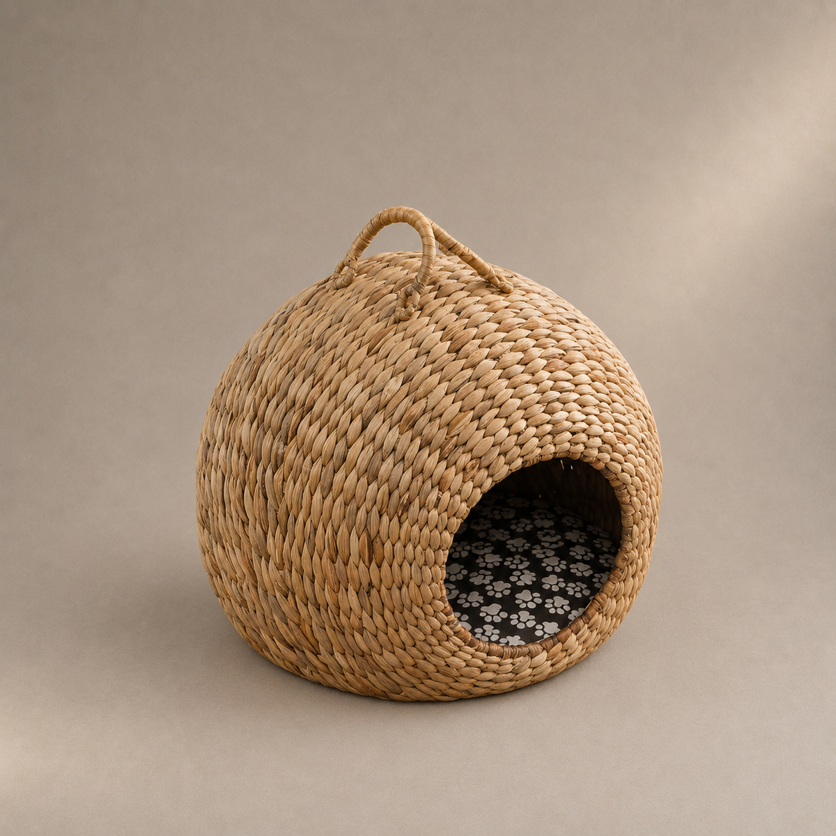 Panier pour chat en osier pour déplacement