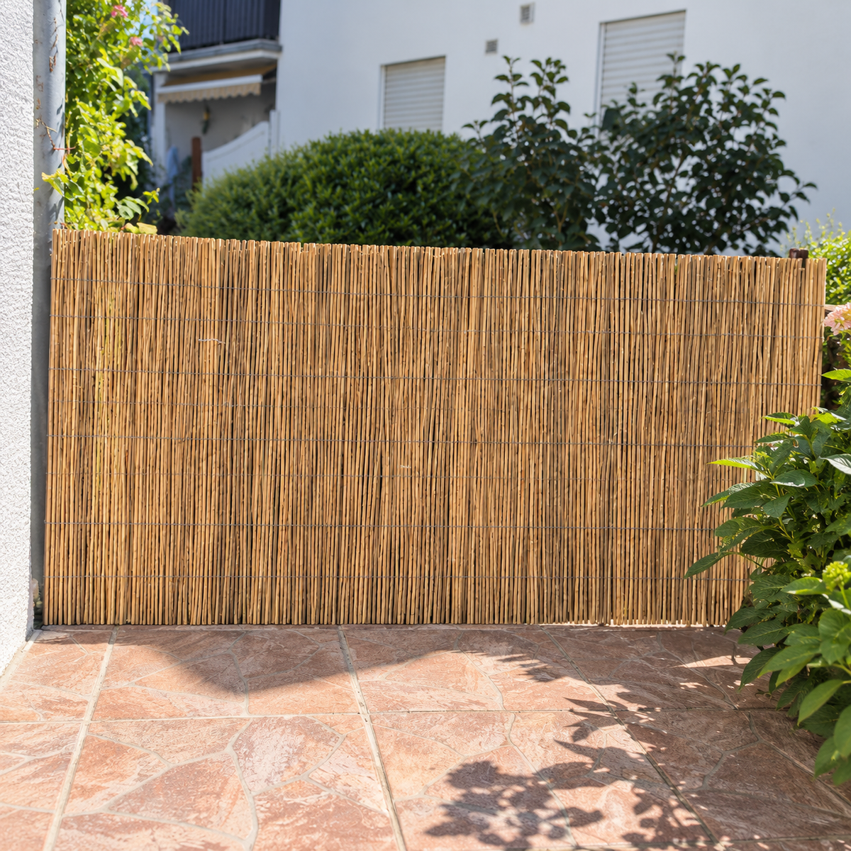 Canisse en osier naturelle pour jardin, terrasse, pergolas