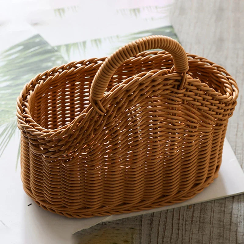 Panier rangement en osier mural