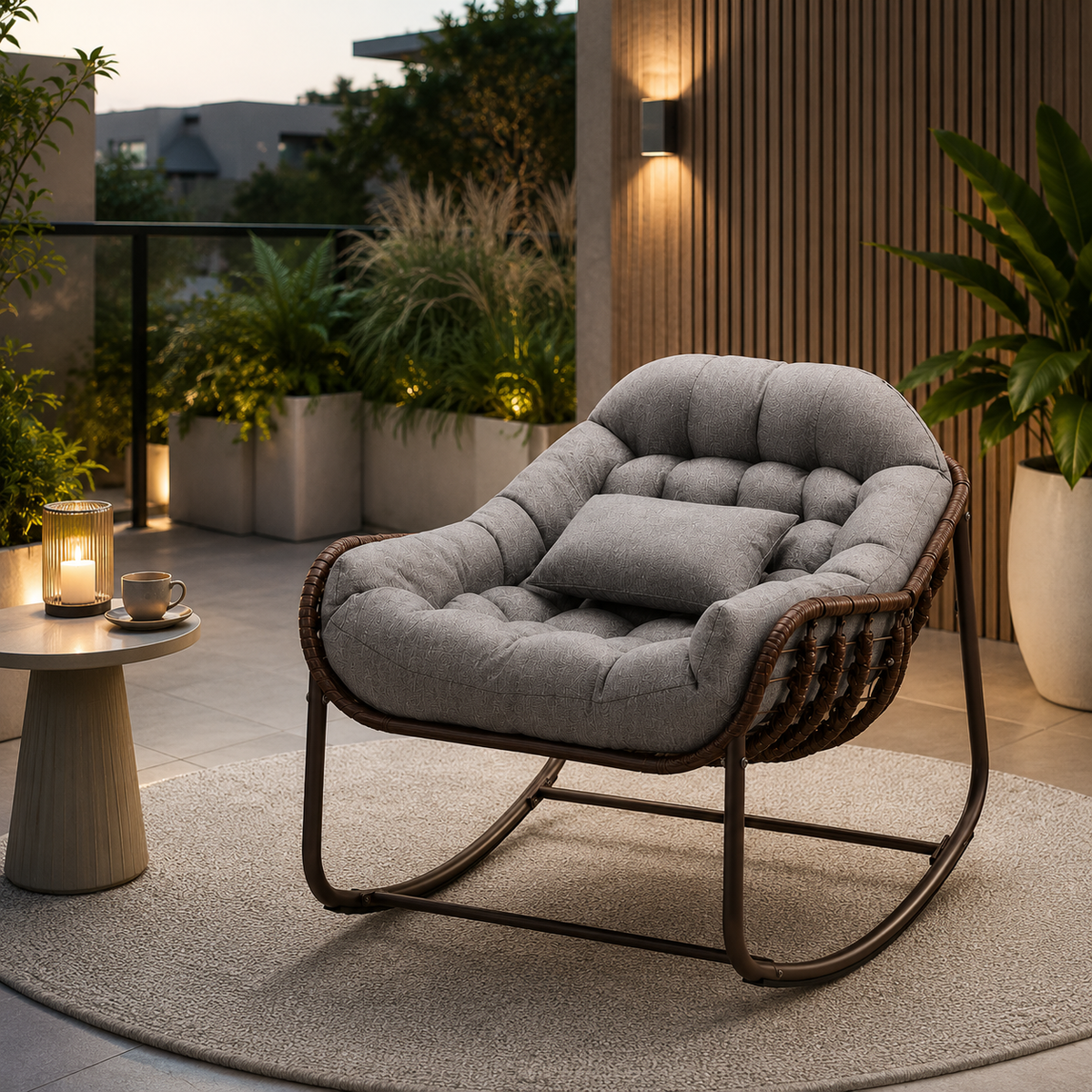 Fauteuil Papasan en osier – vue 4