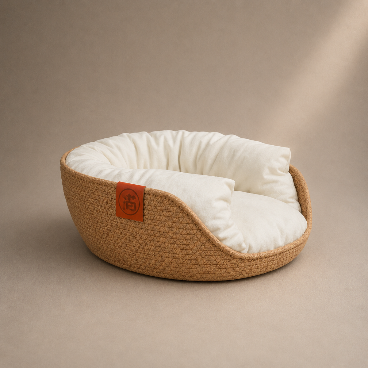 Panier pour chat en osier design
