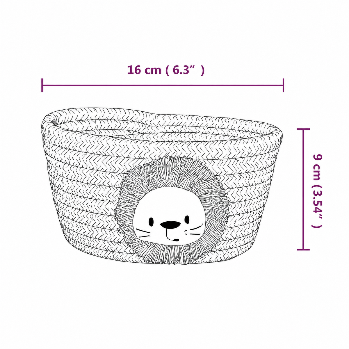 Panier rangement en osier pour bébé
