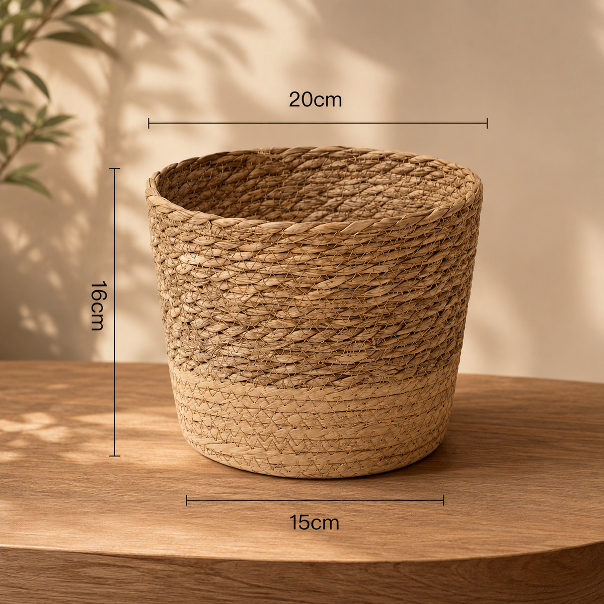 Lot de 2 cache-pots en osier tressé