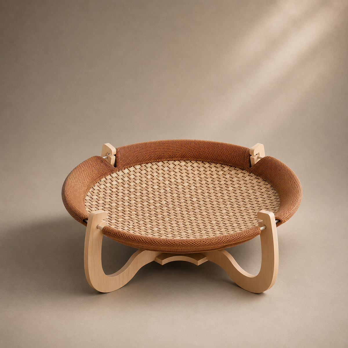 Panier rafraichissant pour chat en osier naturel
