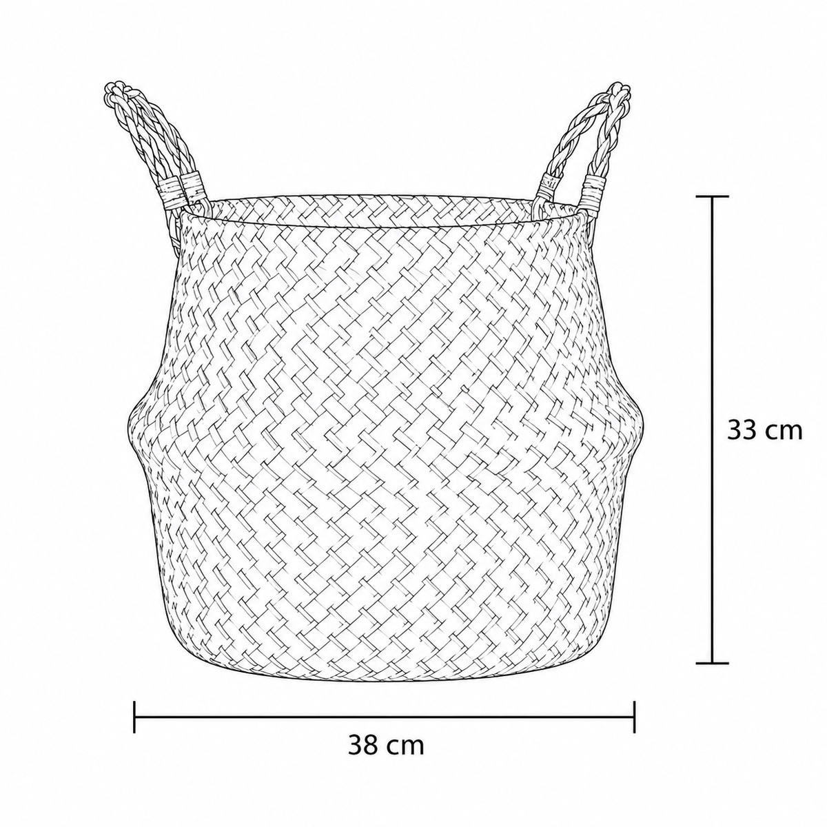 Panier à linge en osier vintage