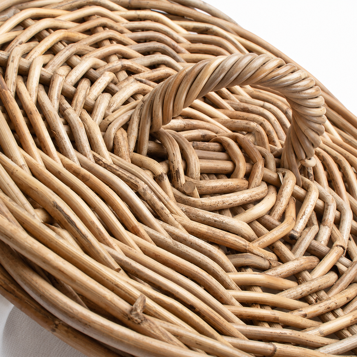 Panier à linge en osier tressé – vue 2