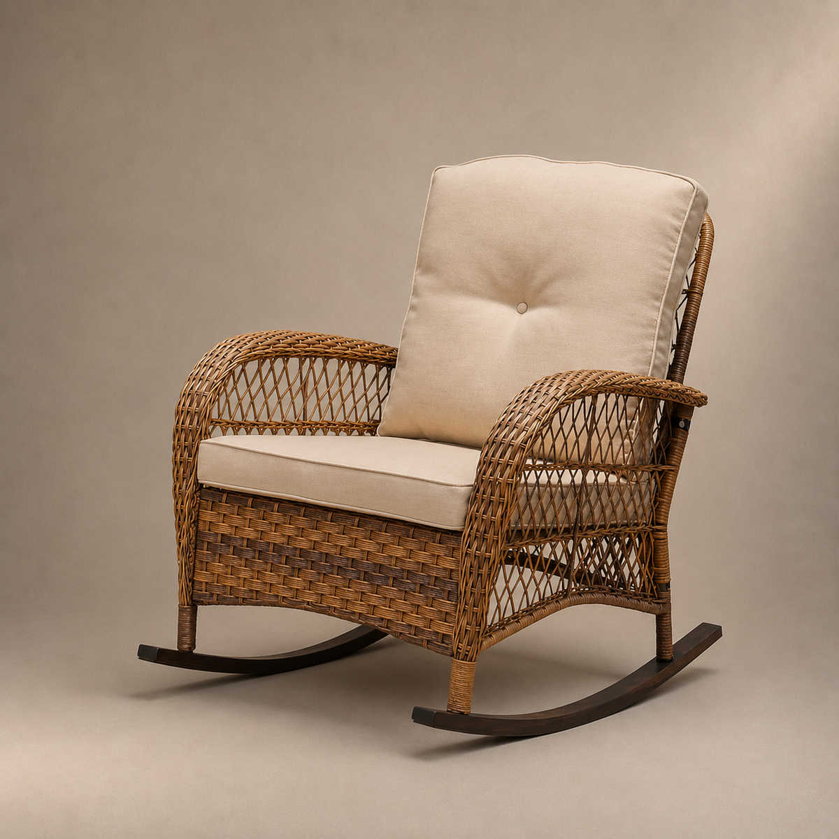 Fauteuil d'extérieur en osier pour patio et piscine