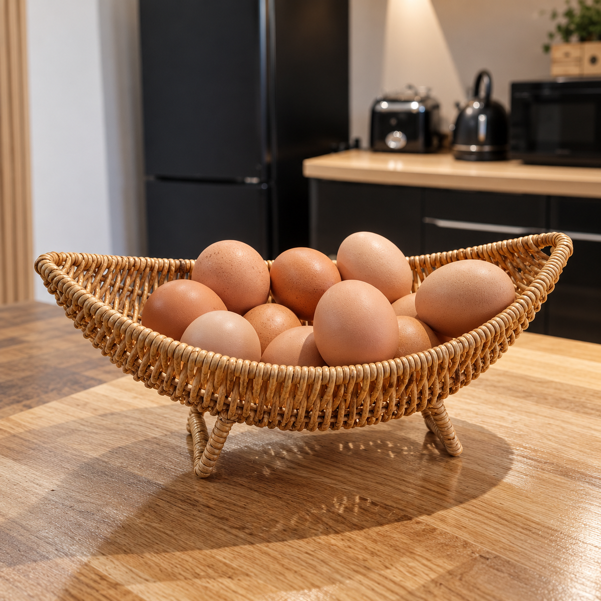 Panier de rangement en osier sur-pieds – vue 4