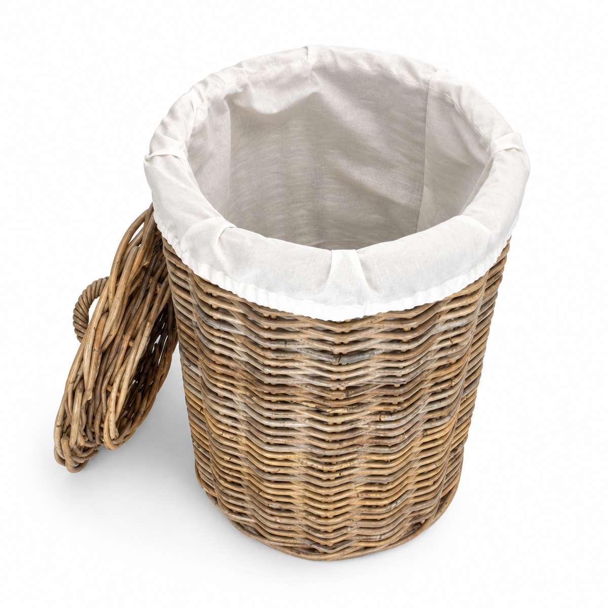 Panier à linge en osier tressé – vue 5