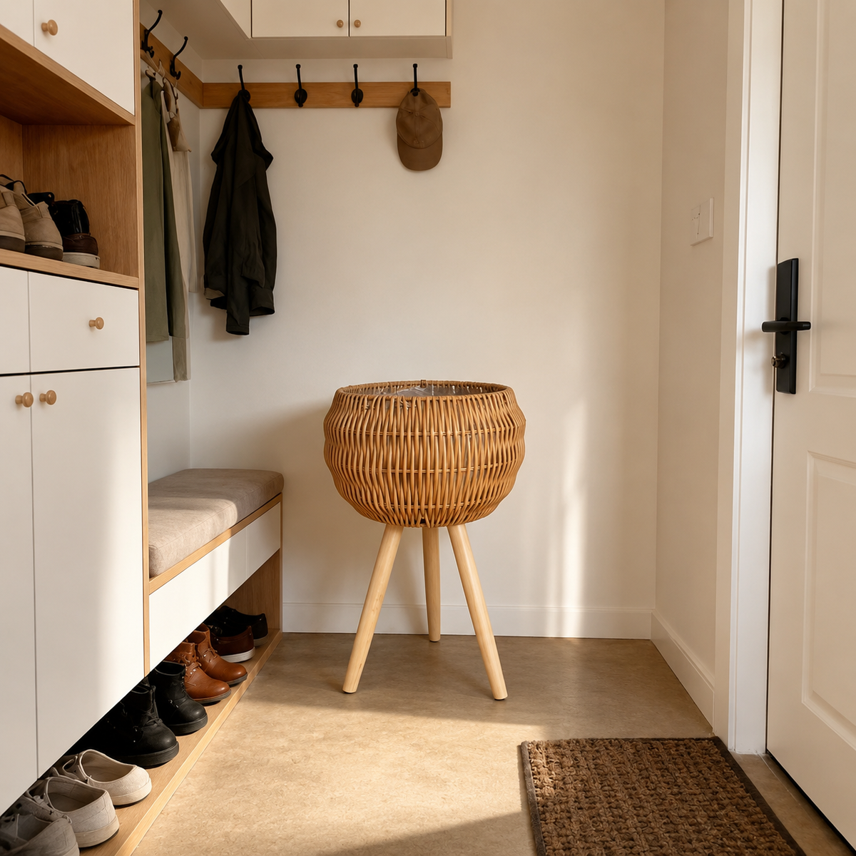 Cache-pot boho en osier – vue 4