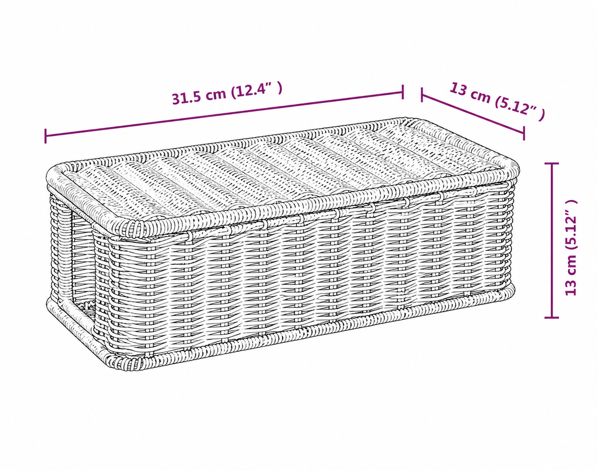 Panier rangement ignifugé style osier pour câble