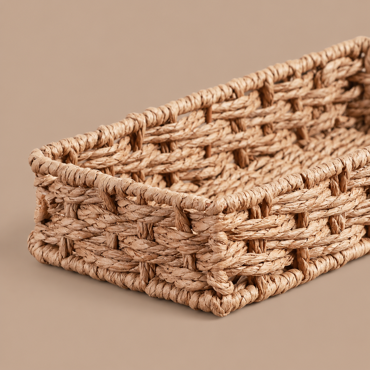 Panier de rangement en osier/papier tressé – vue 2