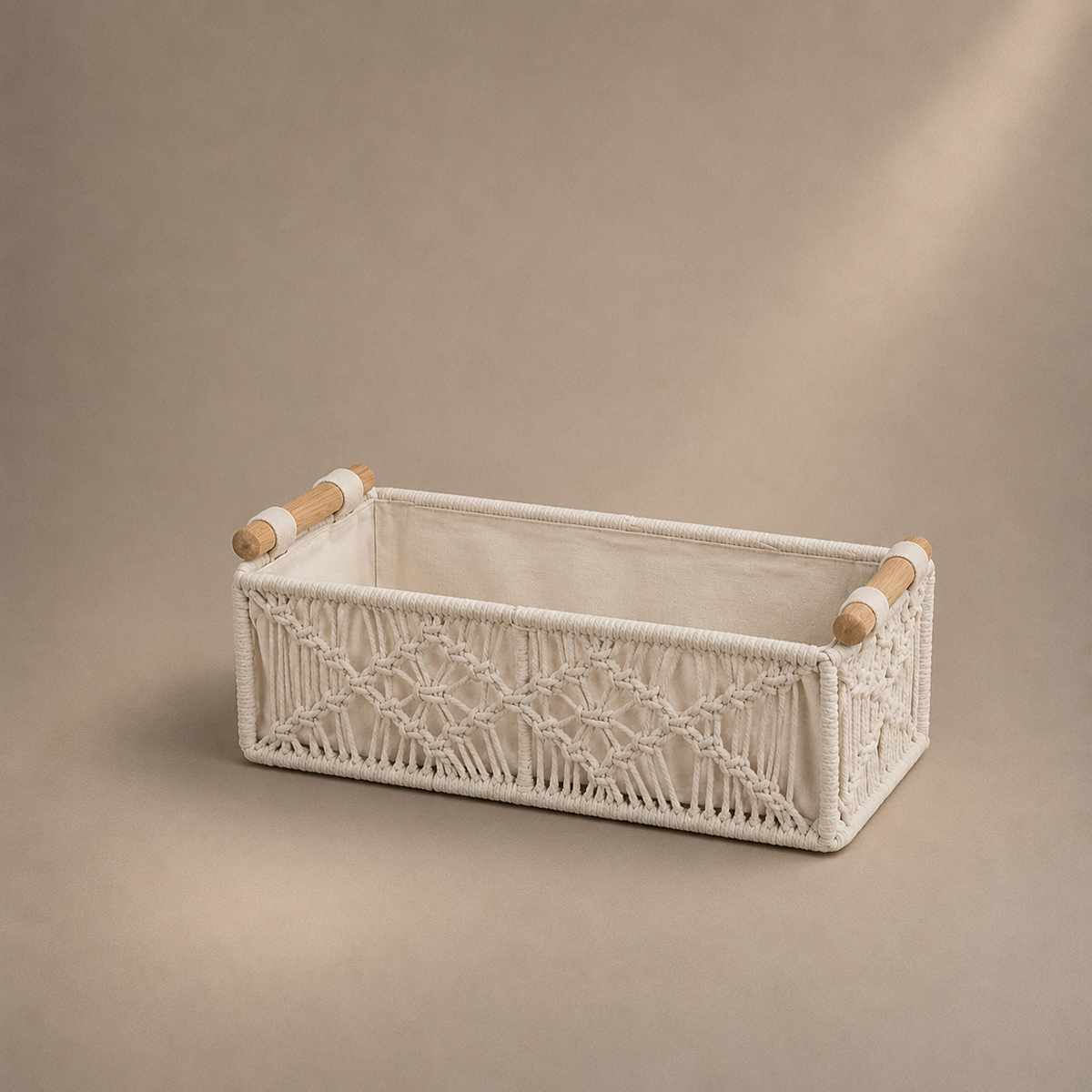 Panier rangement en osier scandinave