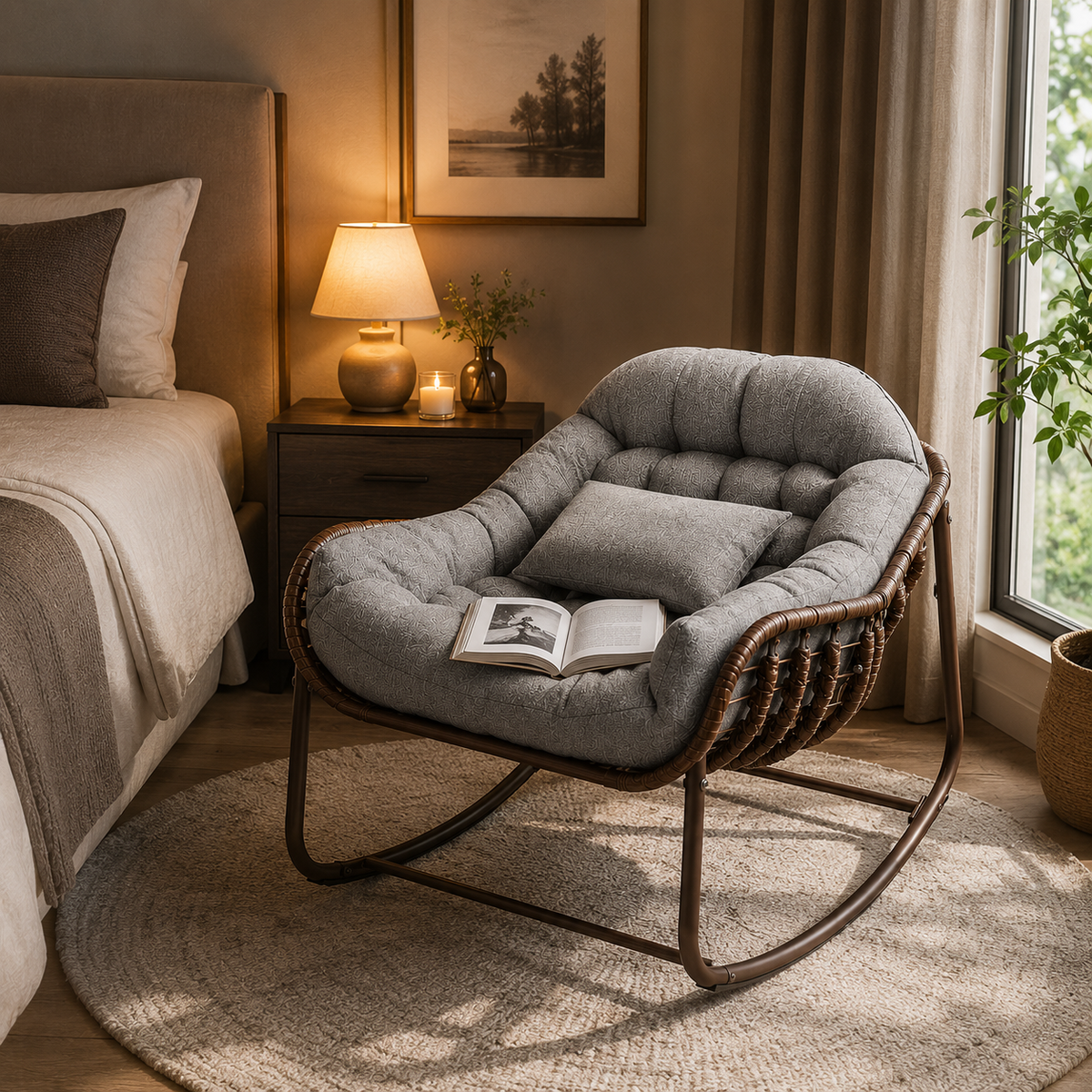 Fauteuil Papasan en osier – vue 5