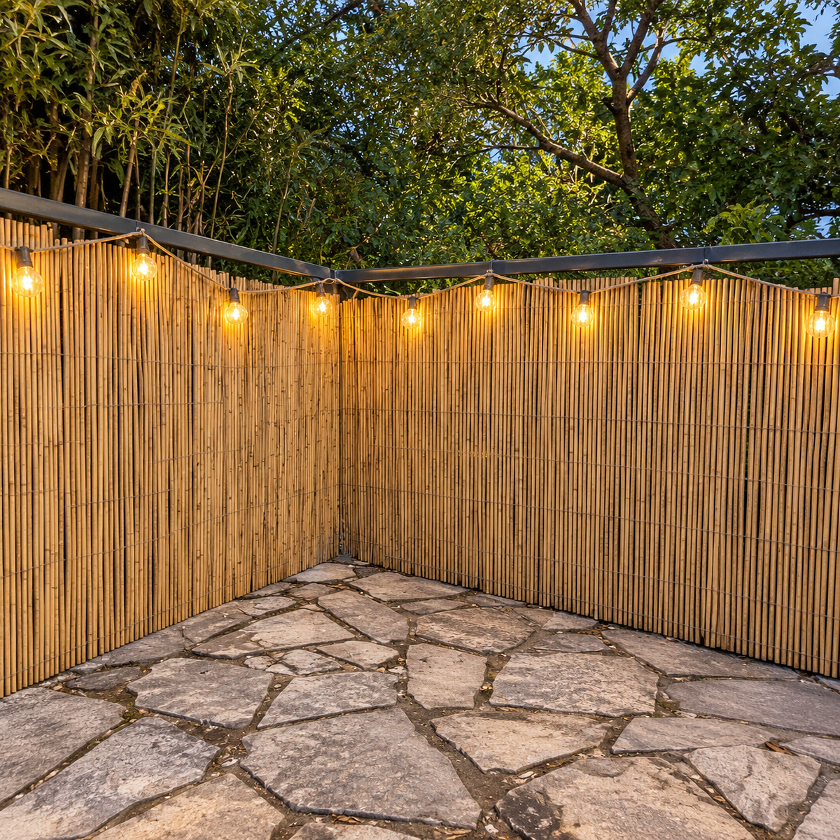 Canisse en osier naturelle pour jardin, terrasse, pergolas – vue 8